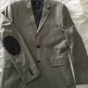 H&M Blazer 44R (XL) slim fit, grey+black